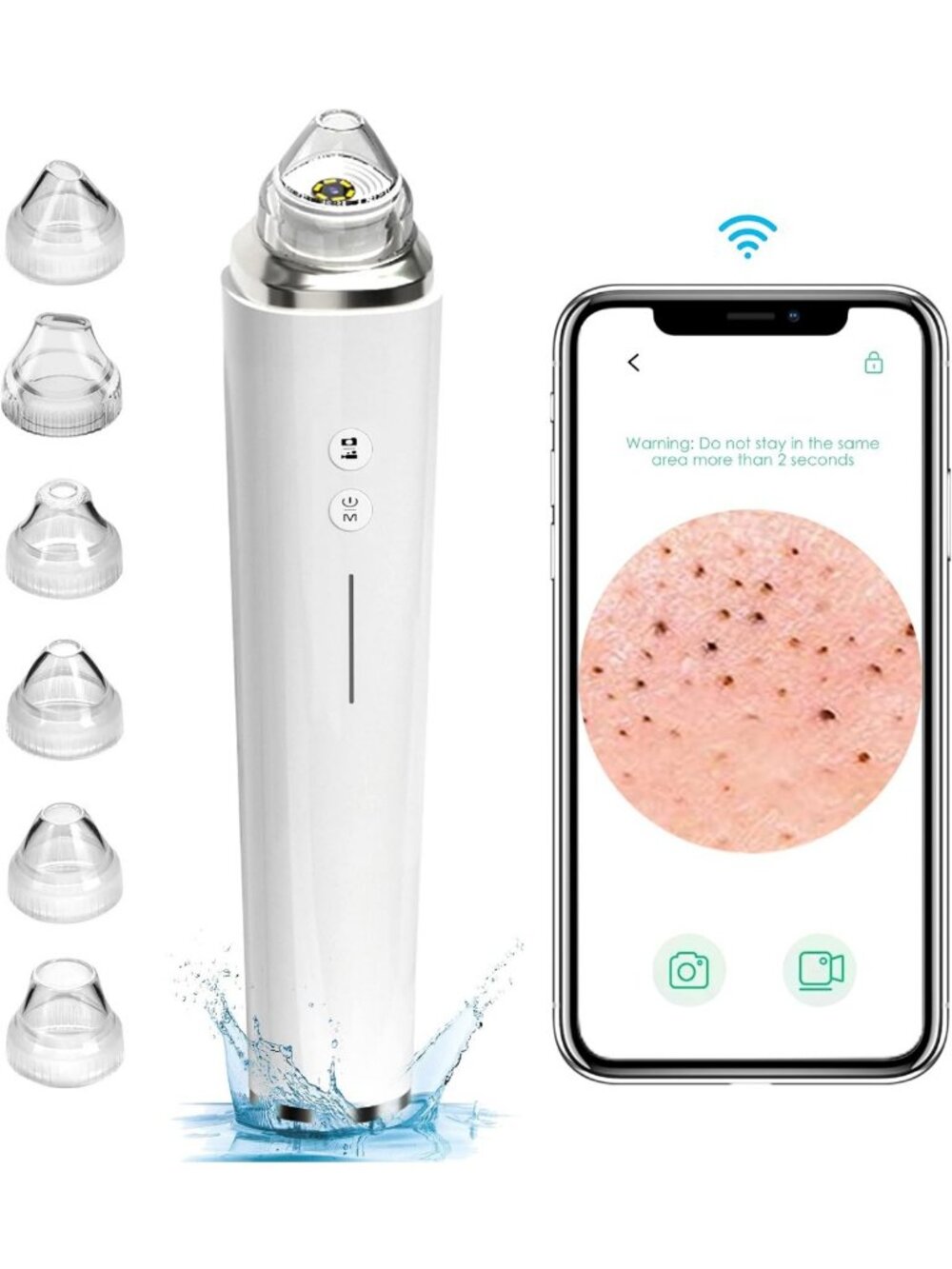 HD Pore Vacuum with 20X Magnification & WiFi - Blackhead Remover Kit for All